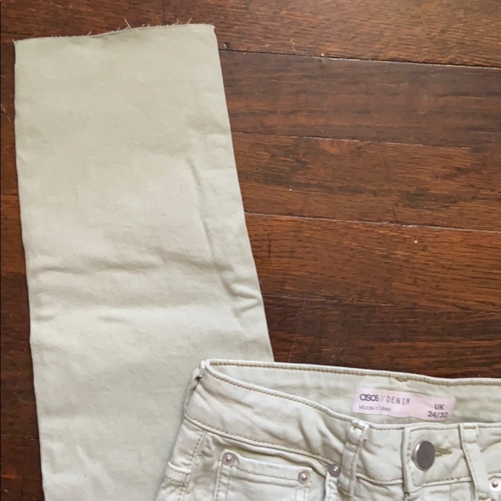 ASOS HIGH RISE SAGE MINT JEAN - Picture 3 of 6